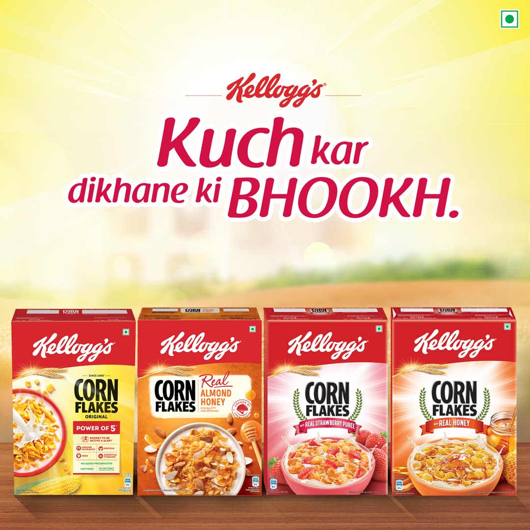 Kellogg's Corn Flakes Original, Power of 5: Energy, Protein, Iron,  Calcium, Vitamins B1, B2, B3 & C, Cornflakes, Breakfast Cereal