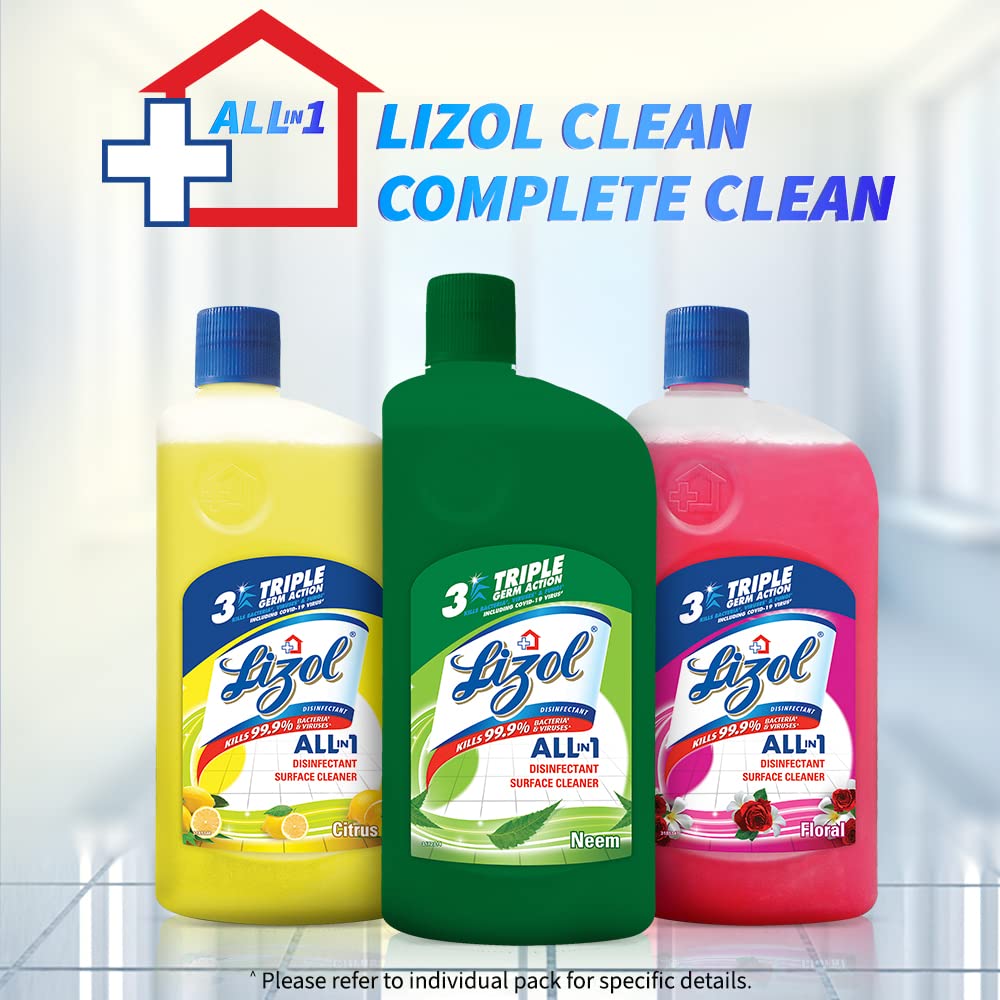 Buy Lizol Disinfectant Surface Cleaner Sandal (Free Herpic Toilet Cleaner  200 ml) 2 L Online | Flipkart Health+